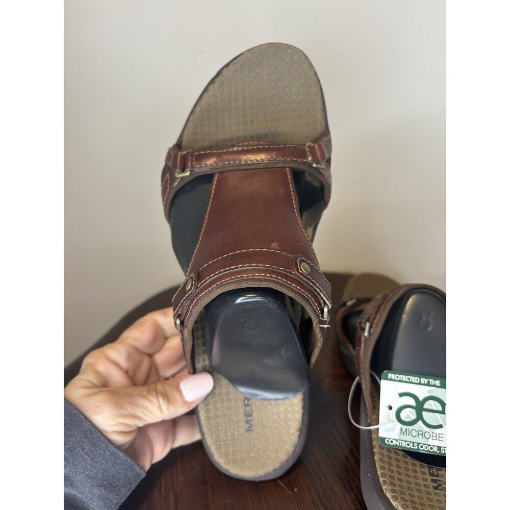 NWT Merrill Brown Leather Sandals, 8